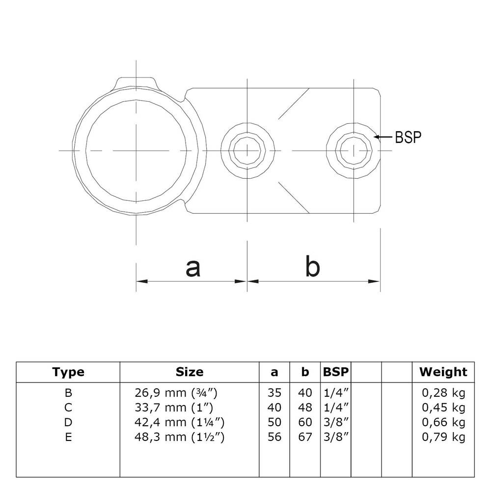 Doos Combi T-kruisstuk-D / 42,4 mm