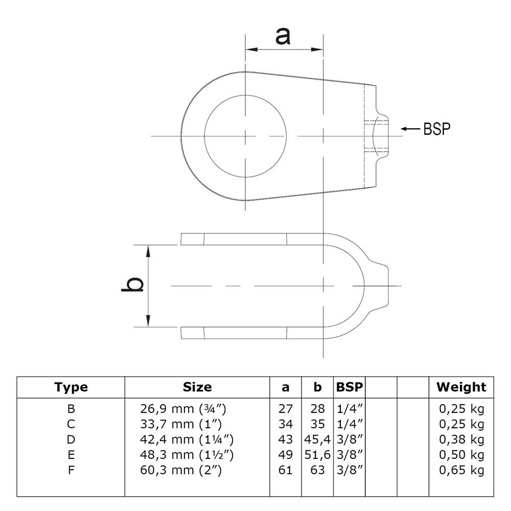 Doos Open kruisstuk-B / 26,9 mm