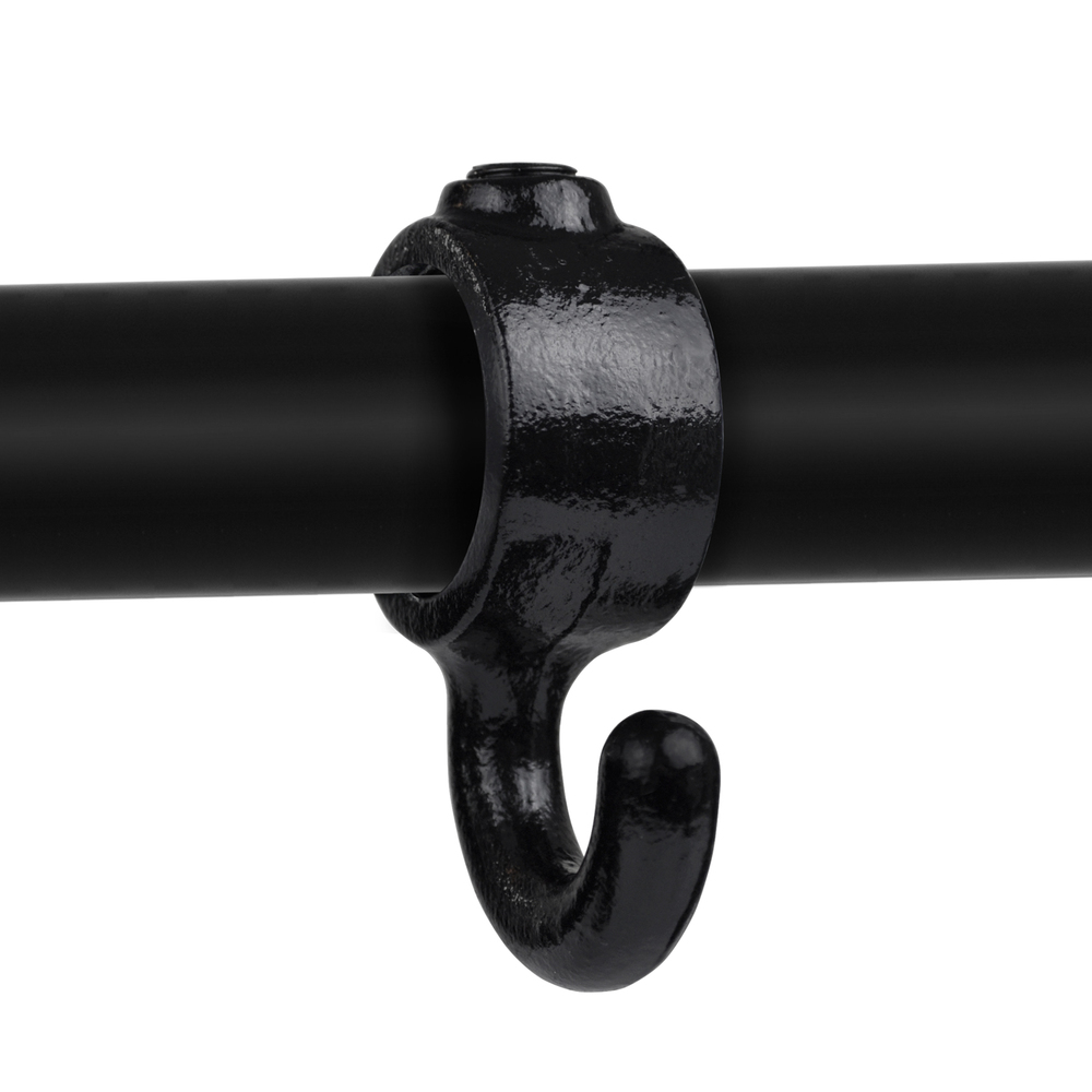 Buiskoppeling Kapstokhaak - zwart-C / 33,7 mm